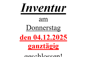 Inventur Standort Schönsee 2025